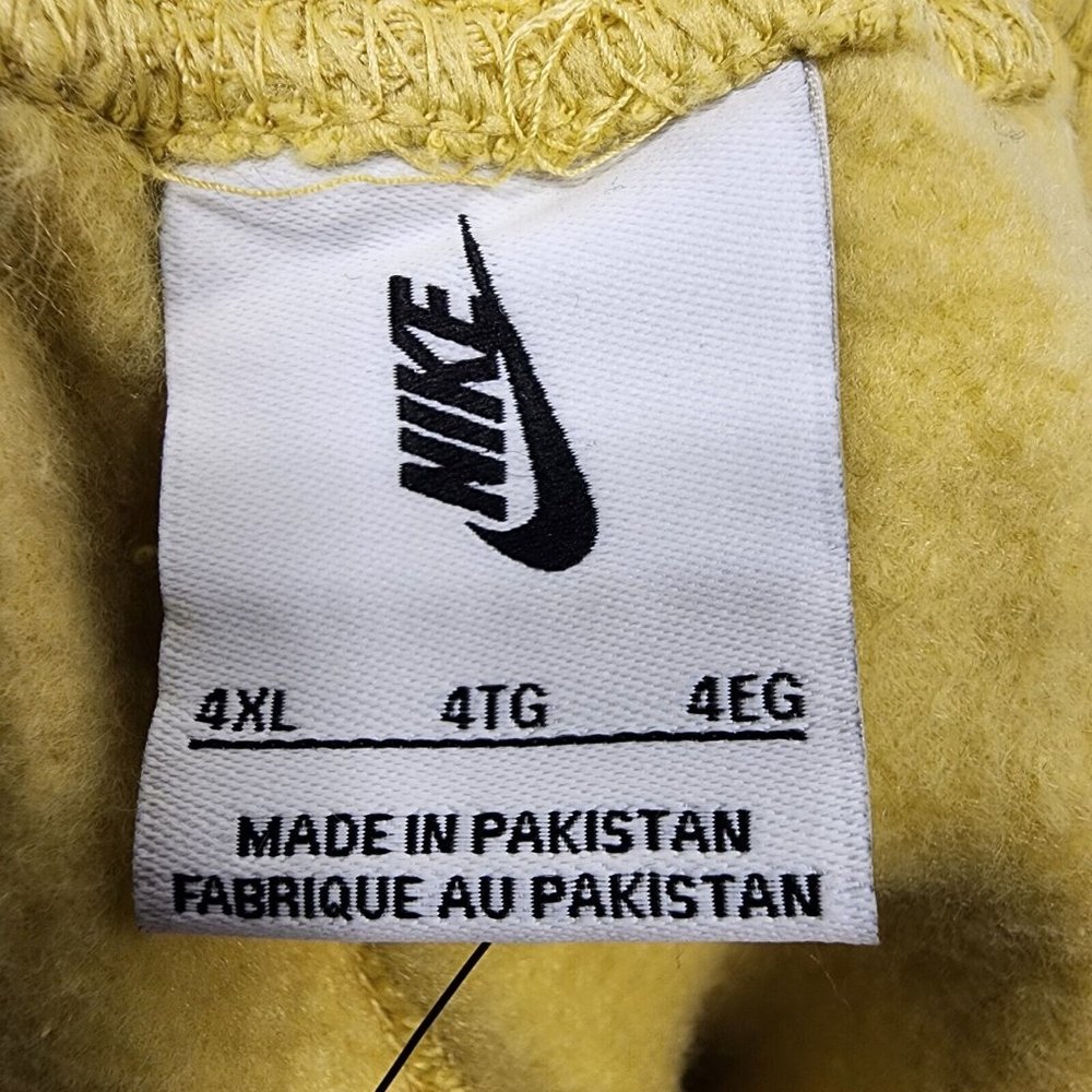 Nike Solo Swoosh Heavy Weight Yellow Fleece Sweatpants Men's 4XL DX1364 063 NWT - Picture 13 of 15